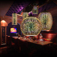 Modern 3D Colorful Nordic Starry Sky Hanging Glass Shade Pendant Lamp Lights E27 LED For Kitchen Restaurant Living Room