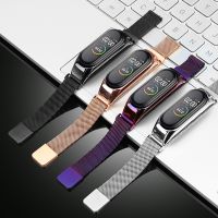 ❧๑▲ Pasek ze zegarek ze stali nierdzewnej dla Xiaomi Mi Band 4 metalowa bransoletka dla Mi Band 4 opaski na rękę Pulseira