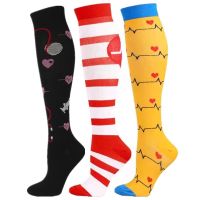 【Sock shop】ใหม่ถุงเท้าการบีบอัด20-30 MmHg สำหรับผู้หญิงผู้ชายกายวิภาคศาสตร์หมอพยาบาลพยาบาลทางการแพทย์ป้องกันความเมื่อยล้าลูกวัวถุงน่องการบีบอัด