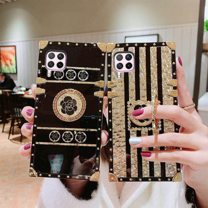 jiefie-เคสโทรศัพท์ลายดอกไม้หรูหรา-เคสกันกระแทก-tpu-นิ่มแวววาวพร้อมแหวนกันรอยสำหรับ-huawei-nova-7i-nova-3i-nova-5t-nova-7-se-6-se-8-se-9-se-เคสโทรศัพท์แบบห้อย