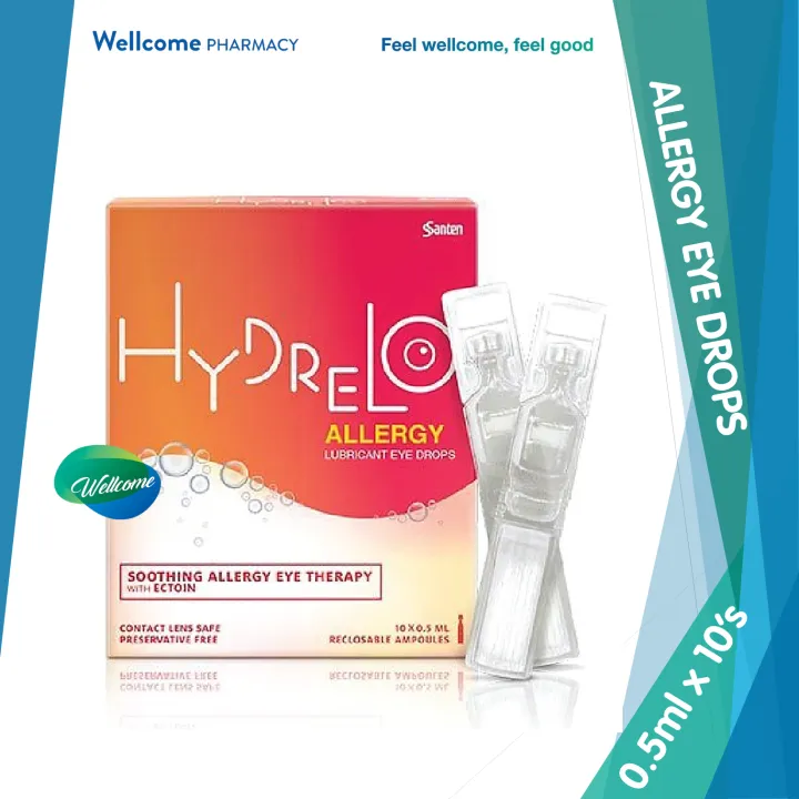 Santen Hydrelo™ Allergy Lubricant Eye Drops with Ectoin 0.5ml Unit Dose