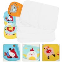 ♚ 5pcs Baby Washcloths Burp Cloths Cartoon Gauze Burping Towels Sweat Absorbent Hand Wash Cloth Back Towels Summer Shower Gifts