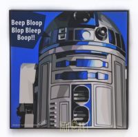 R2-D2 #2 อาร์ทูดีทู หุ่นยนต์ Star Wars สตาร์วอร์ส รูปภาพ​ติด​ผนัง​ pop art พร้อมกรอบและที่แขวน แต่งบ้าน ของขวัญ กรอบรูป​ โปสเตอร์