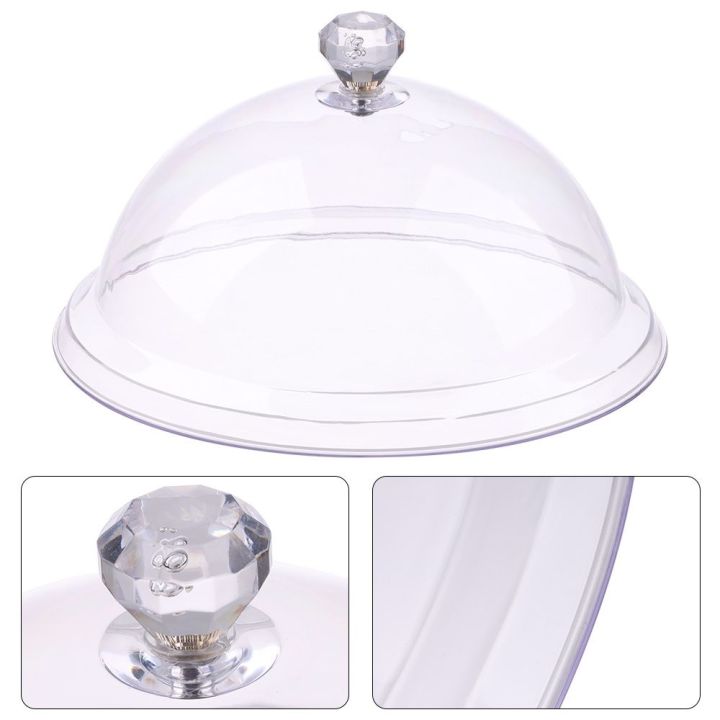 dessert-storage-tray-creative-acrylic-round-dish-dust-proof-food-cover-fruit-display-holder-food-cover-cake-bread-plate