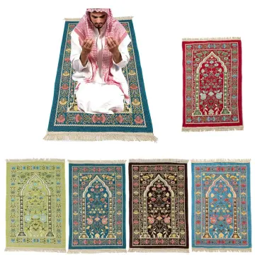 Foldable Prayer Mat Rug with Back Support Non Slip Praying Mat for