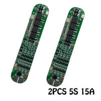 เครื่องชาร์จแบตเตอรี่ลิเธียม5S 15A PCB BMS ลิเธียมไอออน18650 18.5V แผ่นป้องกันแบตเตอรี่วงจรรวม2ชิ้น