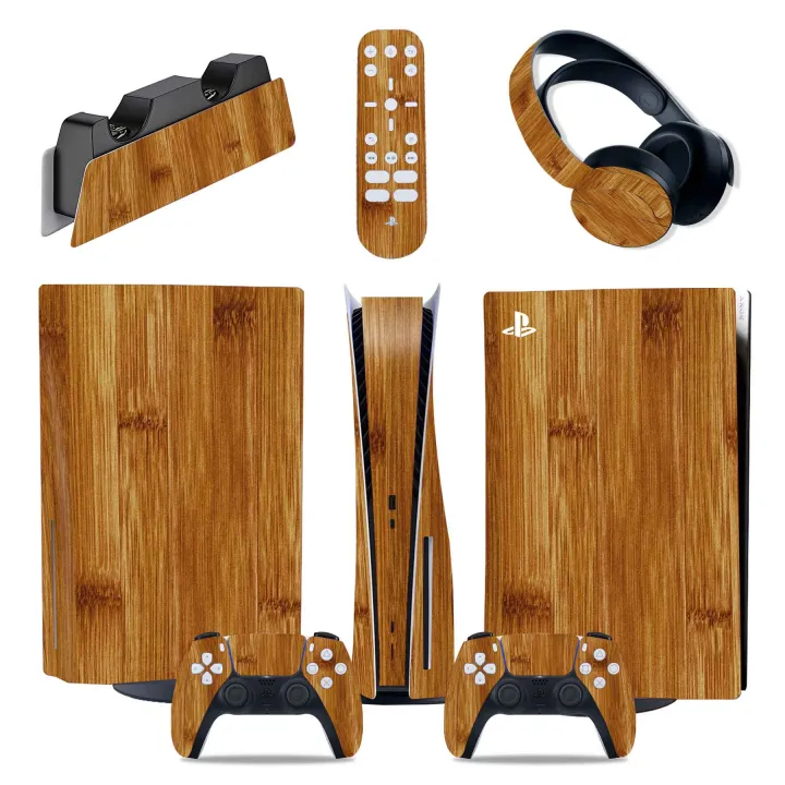 Wood Ps5 Standard Disc Edition Skin Sticker Decal Cover For Playstation 5 Console And Controller 5813