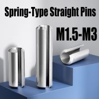 20PCS M1.5 M2 M2.5 M3 304 Stainless Steel Spring Type Straight Pins Spring Elastic Cylindrical Cotter Pin Dowel