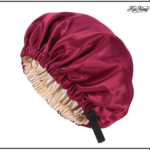 Large Satin bonnet for Curly Hair, Double Layer Reversible Silk