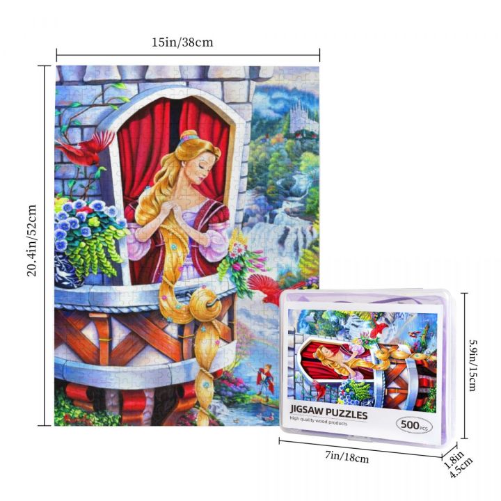 raiponce-wooden-jigsaw-puzzle-500-pieces-educational-toy-painting-art-decor-decompression-toys-500pcs