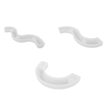 3Pcs Wave Line S-Shaped Candlestick Linear Mirror Silicone Mould DIY Crystal Epoxy Resin Mold