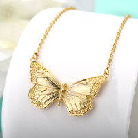 Upingi-สร้อยคอผีเสื้อสแตนเลสบรรเทาใหม่ชุดแมลง necklacec474or