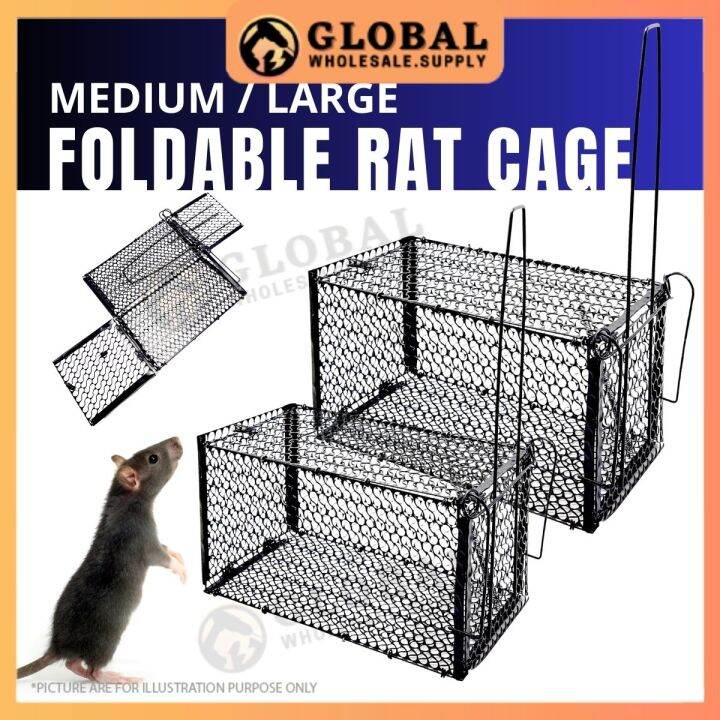 FOLDABLE Rat Trap Cage Perangkap Tikus Mouse Trap Cage Small Animals Traps Catch and Release