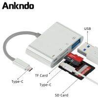 Ankndo อะแดปเตอร์ OTG Type-C 5 in 1 USB-C เป็น USB/การ์ดหน่วยความจำ/การ์ด TF สำหรับ โอนถ่ายข้อมูล จากมือถือ Smartphone Tablet และ Computer