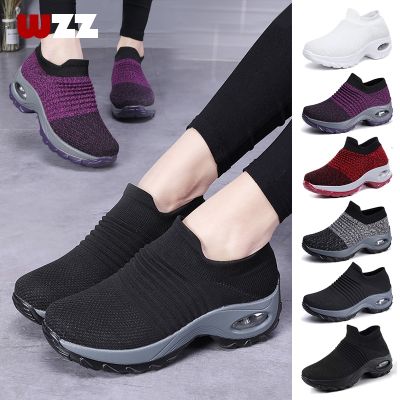 ▼✐□ WZZ รองเท้าลำลอง ขนาดใหญ่ พื้นนุ่ม สำหรับผู้หญิง size：35-42