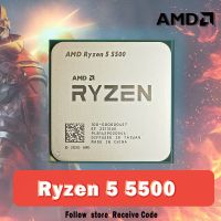 AMD Ryzen 5 5500 R5 5500 3.6 GHz 6-Core 12เกลียว L3 7NM เครื่องประมวลผลซีพียู = 16M 100-000000 457ซ็อกเก็ต AM4ไม่มีพัดลม