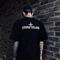 Letter Short Sleeve T-shirt Hip-hop Street Fashion Brand Loose Round Neck Mens Summer Island