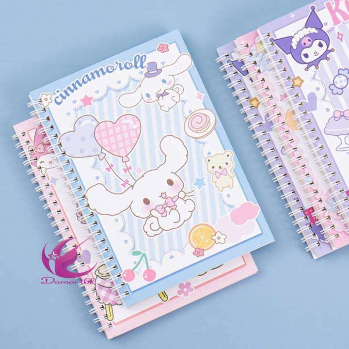 Notebook A5 Notes Ring Buku Tulis BERGARIS Motif Sanrio Kuromi ...