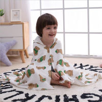 Muslin Cotton Baby Hooded Bathrobe Bath Towel Soft Baby Cotton Receiving Blanket Absorbent Drying Bath beach Towel Washcloth