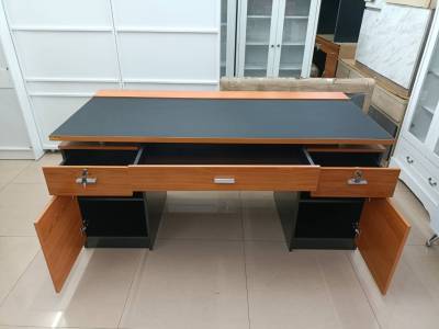 SHOP NBL โต๊ะทำงาน HAVANA 160 Cm // MODEL : ST-160 ดีไซน์สวยหรู สไตล์เกาหลี 4 ลิ้นชัก สินค้ายอดนิยมขายดี แข็งแรงทนทาน ขนาด 160x75x75 Cm