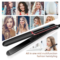 2 In 1ที่หนีบผมตรงแบบพกพาเตารีดแบนตรงและผมหยิกเซรามิค2022 Design Dual Voltage Hair Straightener