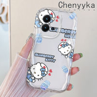 เคส Chenyyka สำหรับ Vivo Y35 5G Y36 5G เคส Y35ลายการ์ตูนสีสันสดใสลายเฮลโลคิตตี้เนื้อครีมเคสมือถือใสเคสซิลิโคนกันกระแทกเคสนิ่มแบบใสป้องกันเลนส์กล้อง