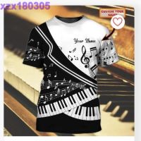 Personalized Piano Lover 3D All Over Print T Shirt, Gift For Piano Lovers, Musican Piano Sublimation Shirts