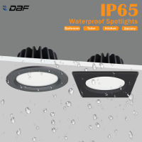 IP65 Waterproof LED Ceiling Lamps 5W 7W 9W 12W 15W RoundSquare Recessed Spotlight Bathroom Aisle Decor Ceiling Lights AC85-265V