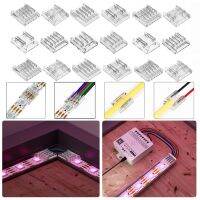 ✐❄✲ 10Pcs Transparent Solderless LED Strip Connector 15cm Wire Cover Connector For FCOB CCT RGB WS2812B WS2811 WS2815 5050 SMD Light