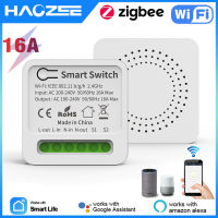 Tuya Smart Wifizigbee Light Switch Module Smart Home Automation DIY Breaker รองรับการควบคุม2ทางทำงานร่วมกับ Alexa Home