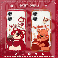 เคสโทรศัพท์ OPPO A58 การ์ตูนน่ารัก ลายหมี เคสซิลิโคนนิ่มใส OPPO A58 ฝาครอบโทรศัพท์