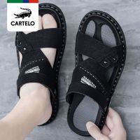 Cartelo Crocodile Sandals Mens Trendy Outdoor Casual Shoes Anti-slip Slippers 2022 New Summer Breathable Driving Beach shoes