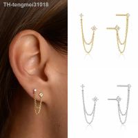 【hot】∈№◎  New Arrival Ear Studs Tassel Chains Hanging Earrings for Piercing 3 Metal Color Luxury CZ Hot Jewelry