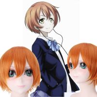 วิกผมสด Hoshizora Rin อุปกรณ์ประกอบการ Cosplay (วิกผมคอสเพลย์) วิกผมสีทองแบบน่ารักวิกผมเล่นตามบทบาทปาร์ตี้ธีม Comic Con เครื่องแต่งกายงานรื่นเริงวิกผมเด็กผู้หญิง