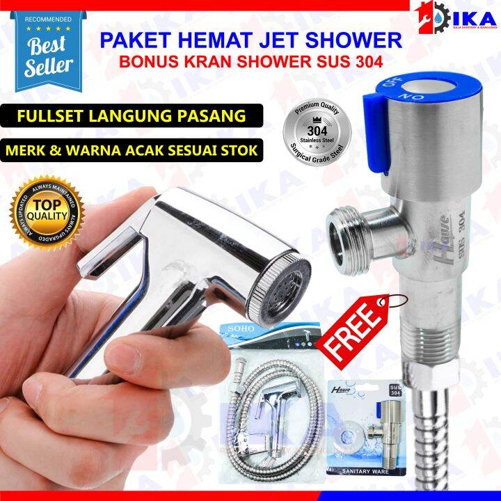 Paket Jet Shower + Kran / Jet Shower Toilet Kamar Mandi SPREI CEBOK