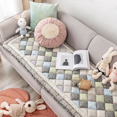 【CW】ஐ﹍✖  Patchwork Sofa Cushion Anti-Slip Rugs Thicken for Room CHAUSUB