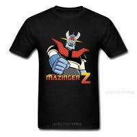 Anime Mazinger Z T-Shirt Men Black T Shirt Hip Hop Tees League Game Tops 100% Cotton Clothing Japan Chic Tshirt Cool