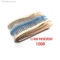 ☽●ↂ 100pcs 100 ohms 1/4W 100R Metal Film Resistor 100ohm 0.25W 1 ROHS