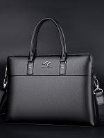 Gentleman Kangaroo Handbag Mens Genuine Leather Texture Business Briefcase Large Capacity Shoulder Messenger Bag Computer Backpack 【OCT】