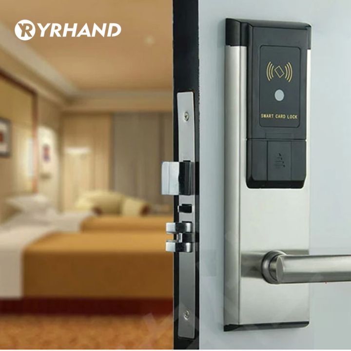 ประตูล็อคอัจฉริยะระบบล็อคประตูบัตรแบบรูดอัตโนมัติสำหรับโรงแรม-rfid