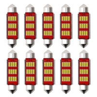 10pcs 4014 Chips Canbus C5W C10W Led Bulb 31mm 36mm 39mm 41mm Car Festoon Light Interior Dome Reading Lights 6000K Pure White