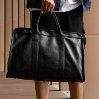 Business Trip Top-Handle Bags Men Leather Messenger Shoulder Bag Men Large Capacity Travel Handbag Bag Briefcase Male Totes Bag