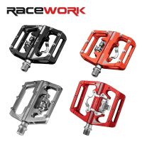 RACEWORK Mtb เหยียบสำหรับคลิปจักรยานแท่นเหยียบอัตโนมัติจักรยานเสือภูเขาผสมที่พักเท้าฟังก์ชั่นคู่มิเตอร์ไฟฟ้า Pedalen