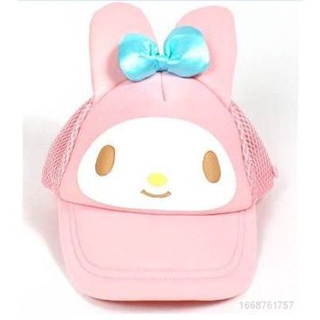 SANRIO Ns3 หมวกบังแดด ลายการ์ตูนกระต่าย Hello Kitty น่ารัก สไตล์ญี่ปุ่น สําหรับเด็ก