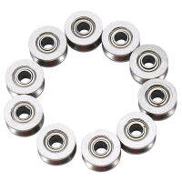 THLA3P 10pcs U Groove Bearing U624ZZ Carbon Steel Durable V Groove Ball Bearing Pulley for Rail Track Linear Motion Systems