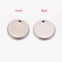 10pc 304 Stainless Steel Stamping Blank Tag Pendants, Flat Round, 13x0.8~1mm, Hole: 1.4mm