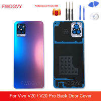 6.44" Original NEW For Vivo V20 Back Door Cover Rear Battery Housing Mobile Phone Glass Case Replace for Vivo V20 Pro