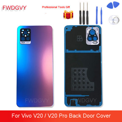 6.44" Original NEW For Vivo V20 Back Door Cover Rear Battery Housing Mobile Phone Glass Case Replace for Vivo V20 Pro