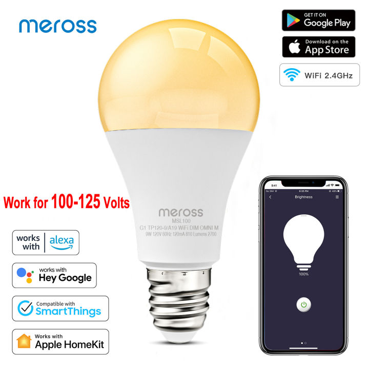 meross-homekit-smart-wi-fi-หลอดไฟ-led-พร้อมฐาน-e26แสงอบอุ่นหรี่แสงได้9w-โคมไฟกลางคืนรองรับ-alexa-assistant-smarthings