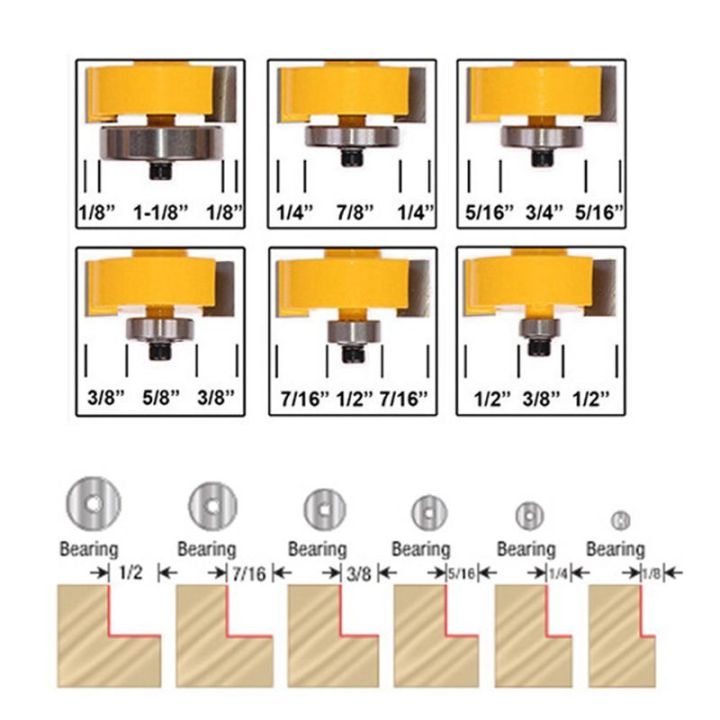 1-4-inch-shank-rabbeting-router-bit-with-6-bearings-set-for-multiple-depths-1-8-inch-1-4-inch-5-16-inch-3-8-inch-7-16-inch-1-2-inch